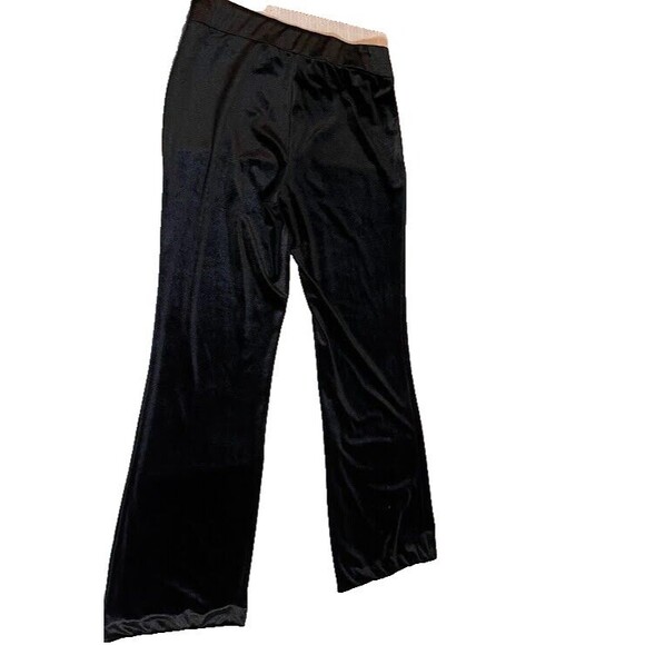 Melissa Paige Pants XS Black Velvet Pull-On Straight Leg Dressy Holiday Glam* - Picture 8 of 8